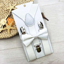 Load image into Gallery viewer, 1PC Kids Elastic Suspenders &amp; Bow Tie Matching Tuxedo Suit Unisex Boy Girl Bowtie Children Costume Adjustable Y-Back Brace Belt - Schalapa