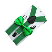 Load image into Gallery viewer, 1PC Kids Elastic Suspenders &amp; Bow Tie Matching Tuxedo Suit Unisex Boy Girl Bowtie Children Costume Adjustable Y-Back Brace Belt - Schalapa