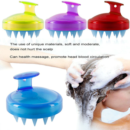 1pc Silicone Head Body Shampoo Scalp Massage Brush Spa Slimming Massage Brush Beauty Spa Tools Shower Bath Brush Dropship - Schalapa