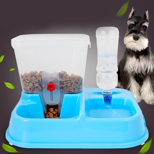 2 in 1 Dog Cat Food Feeders Water Feeders Pet automatic Feeder Pet automatic dog food bowl water dispenser Dropshipping - Schalapa