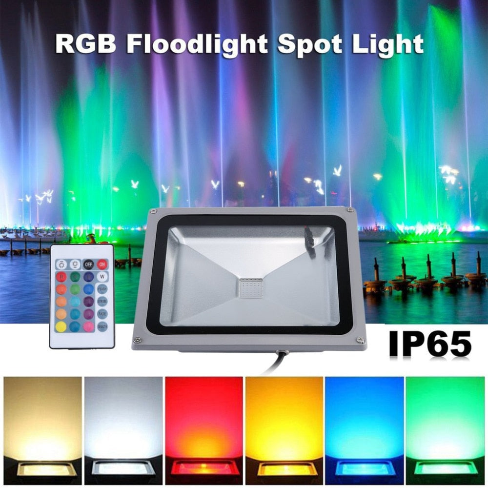 30W Outdoor RGB Floodlight LED Spotlight 2700-2800LM Garden Lamp Ultra Bright Spot Lamp Durable Flood Light Dropshipping - Schalapa