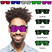 Load image into Gallery viewer, 8 Modes Quick Flash Led Party Glasses USB charge Luminous Glasses Christmas Concert light Toys Dropshipping - Schalapa