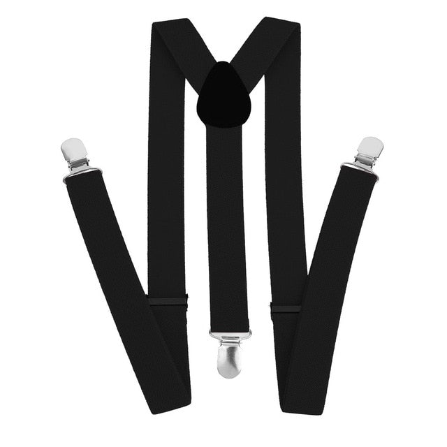 Adjustable Elasticated Adult Suspender Straps Unisex Women Men Y Shape Elastic Clip-on Suspenders 3 Clip Pants Braces - Schalapa