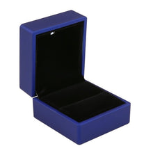 Load image into Gallery viewer, Black/Blue LED Lighted Earring Ring Gift Box Wedding Ring Jewelry Display Packaging Organizer Storage For Engagement - Schalapa