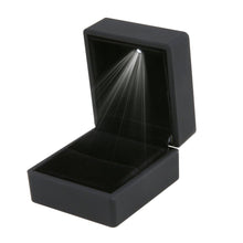 Load image into Gallery viewer, Black/Blue LED Lighted Earring Ring Gift Box Wedding Ring Jewelry Display Packaging Organizer Storage For Engagement - Schalapa