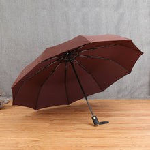 Load image into Gallery viewer, Dropship New Automatic Three-Folding Automatic Umbrella Sun Rain Women Male Auto Luxury Windproof Travel Umbrellas For Men Black - Schalapa