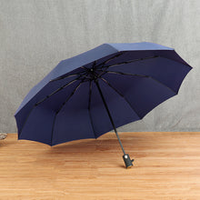 Load image into Gallery viewer, Dropship New Automatic Three-Folding Automatic Umbrella Sun Rain Women Male Auto Luxury Windproof Travel Umbrellas For Men Black - Schalapa