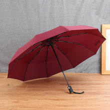 Load image into Gallery viewer, Dropship New Automatic Three-Folding Automatic Umbrella Sun Rain Women Male Auto Luxury Windproof Travel Umbrellas For Men Black - Schalapa