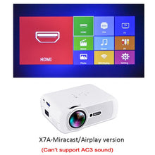 Load image into Gallery viewer, Dropshipping Everycom X7 plus Mini Projector LED TV Beamer Miracast Airplay Wifi Optional 1800 Lumens Portable LCD Home Theater - Schalapa
