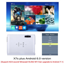 Load image into Gallery viewer, Dropshipping Everycom X7 plus Mini Projector LED TV Beamer Miracast Airplay Wifi Optional 1800 Lumens Portable LCD Home Theater - Schalapa