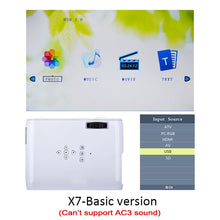 Load image into Gallery viewer, Dropshipping Everycom X7 plus Mini Projector LED TV Beamer Miracast Airplay Wifi Optional 1800 Lumens Portable LCD Home Theater - Schalapa