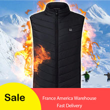 Load image into Gallery viewer, Hot sale Men Women Electric Heated Vest Heating Waistcoat USB Thermal Warm Cloth FeatherWinter Jacket hunting Fishing Dropship - Schalapa