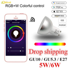 Load image into Gallery viewer, Led WiFi Smart Bulb 5W/6W GU10/E27/GU5.3 Light Bulb RGBW Dimmable Light Cup Compatible with Alexa&amp;Google Home Remote Dropship - Schalapa