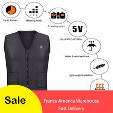 Load image into Gallery viewer, Men Women Outdoor USB Infrared Heating Vest Jacket Winter Flexible Electric Thermal Clothing Waistcoat Fishing Hiking Dropship - Schalapa