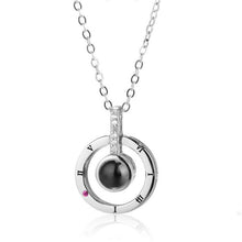 Load image into Gallery viewer, Rose Gold&amp;Silver 100 languages I love you Projection Pendant Necklace Romantic Love Memory Wedding Necklace Dropshipping - Schalapa